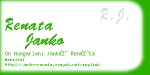 renata janko business card